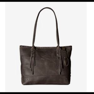 Born Athena Tote Gray/Brown Leather Bag